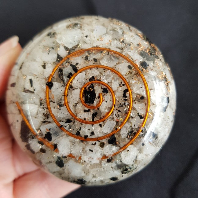 Orgonite Dome - Rainbow Moonstone Orgonite Dome - Rainbow Moonstone